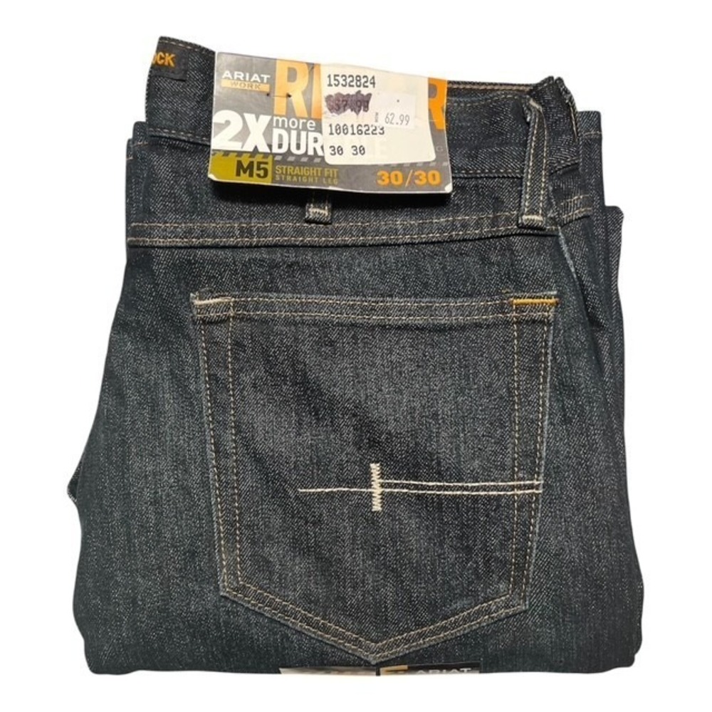 Ariat Mens Sz 30x30 Rebar M5 DuraStretch Jeans Straight Leg Workwear NWT-1960
